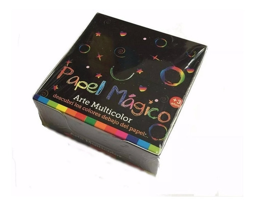 Imagen 2 de 6 de Papel Magico 120 Hojas Holograficas Raspar 9cm X9cm 16940 Ed