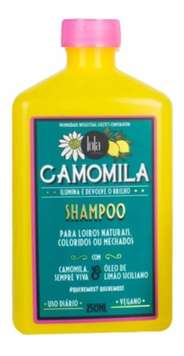 Lola Shampoo Camomila Ilumina E Devolve O Brilho  250ml