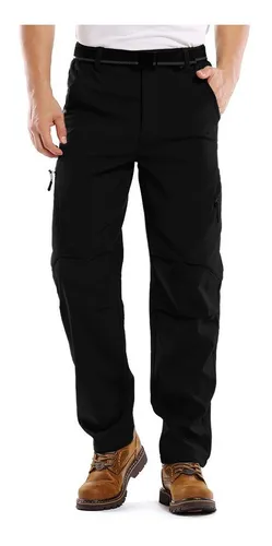 Pantalon Termico Softshell Impermeable Hombre / Mujer Negro