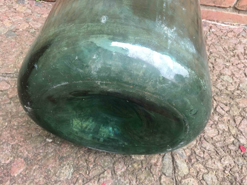 Viejo Botellón Damajuana Antigua Verde (Usado)