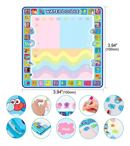 Diseño Acuático, Pizarra, Alfombra Mágica Para Niños,