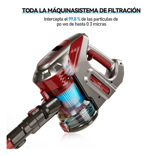 JZZB Aspiradora Inalámbrica 6 En 1 30 Kpa 200 W 2200 Mah 40 Minut