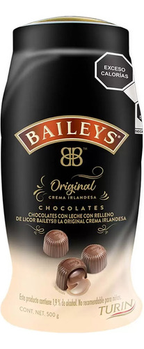 Chocolates Turin Con Relleno De Licor Baileys Vitrolero 500g