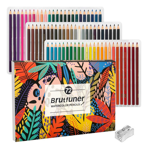 Watercolor Pencils, Set Of 72 Professional Colored Penc...