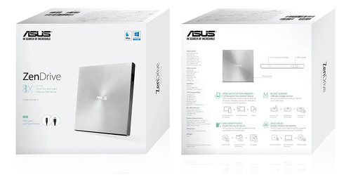 Grabador Dvd Asus Zendrive Sdrw-08u9m-u Externo 8x +/-rw