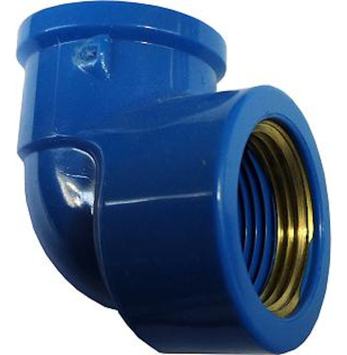 Joelho Azul Soldável X Rosca Bucha Latão 90º 25 X 1/2 Shiva