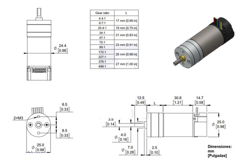 Motorreductor 25d 12v Con Encoder Original Pololu, Arduino