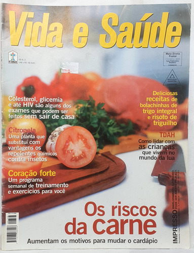 Revista Vida E Saúde 788 - Os Riscos Da Carne (Usado)