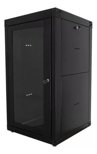Rack Piso 24u 870 + 02 Bandejas Fixas + 01 Régua De Tomadas