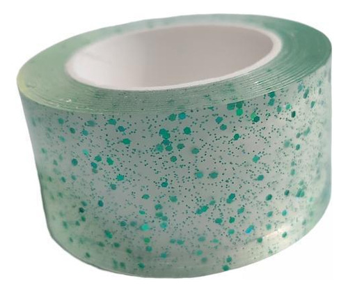 6 Nano Glitter Tape Craft Multifuncional Para Verde Ancho