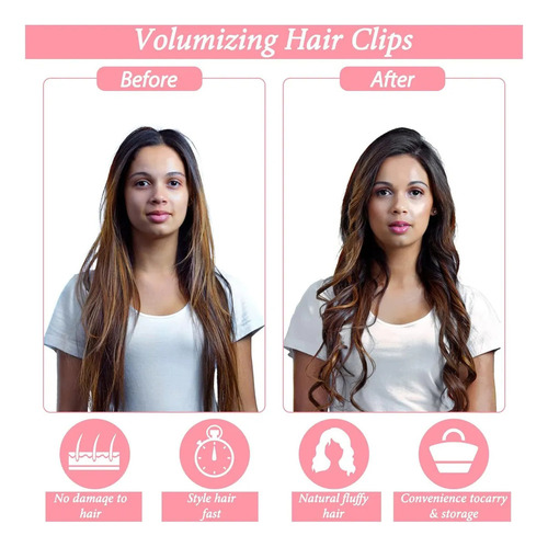 . Pinza Para Raíces De Pelo Con Flequillo Esponjoso, 4