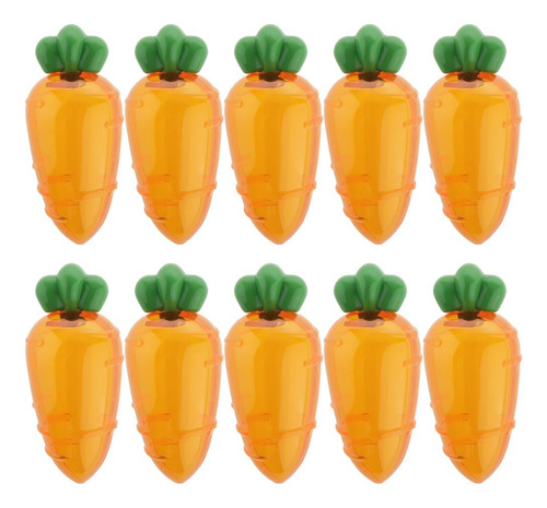 2x 10pcs Cajas De Dulces De Plástico De Zanahoria Dulces