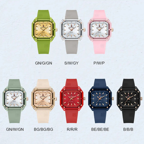 Reloj De Negocios De Cuarzo Naviforce Con Esfera Cuadrada Y
