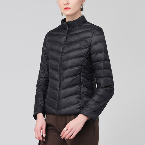 Chaqueta Moderna Para Mujer Con Cuello Alto Y Cremallera Par