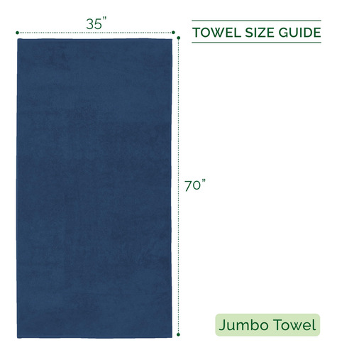 Juego De Toallas De Baño 89 X 178 Cm 100% Algodón Turco