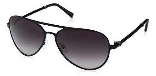 John Varvatos V514 Aviador Gafas De Sol, Gunmetal, 15 5m36x