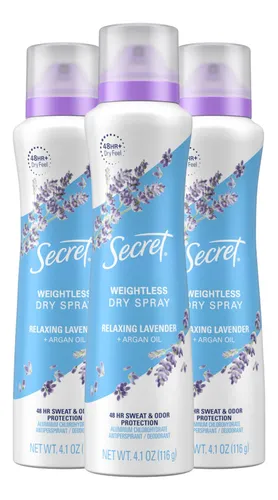Desodorante Antitranspirante Secret Dry Spray Relaxing Laven