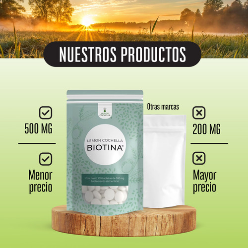 Suplemento En Tabletas Kukamonga Suplemento Biotina Lemon Cochellla En Bolsa De 1ml 100 Un Pack X 5 U