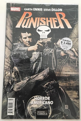 Comic Marvel: Punisher - Horror Americano. Ed. Unlimited