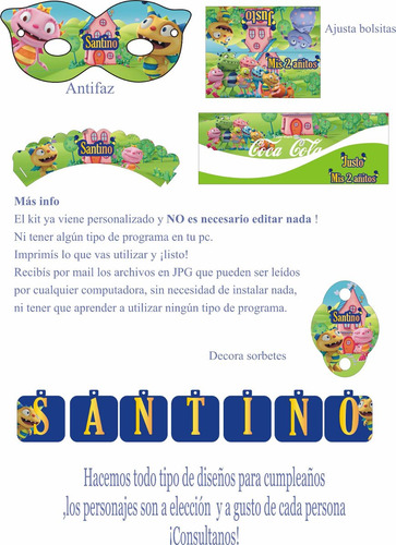 Henry Hugglemonster Kit Imprimible Cumpleaños Personalizad