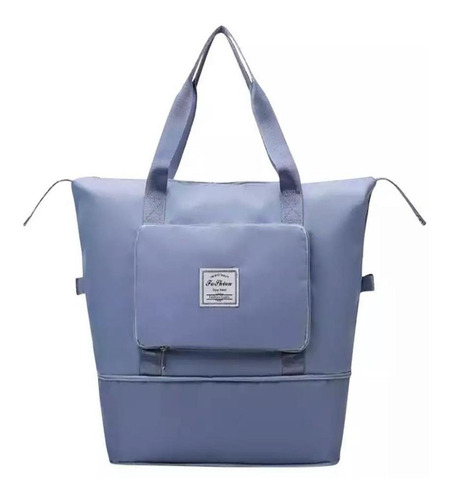 Bolsa Grande Nylon Impermeável Viagem Academia Mutifuncional Cor Azul