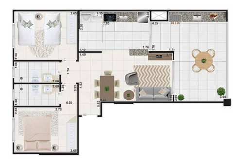 Imagem 1 de 1 de Apartamento, 2 Dorms Com 79.61 M² - Jardim Virginia - Guaruja - Ref.: Ctm801 - Ctm801