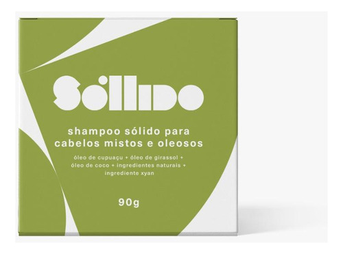 Kit 2x: Shampoo Sóllido Para Cabelos Mistos E Oleosos 80g