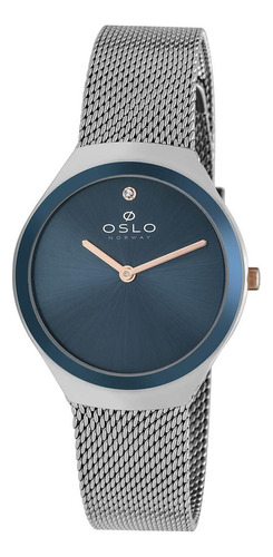 Relógio Oslo Feminino Ref: Oftsss9t0041 D1sx Slim Prateado