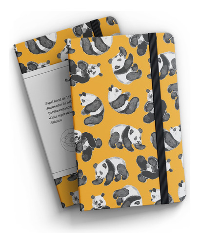 Bullet Journal Agenda Bitacora Pandas Bond 118 Gr Puntos