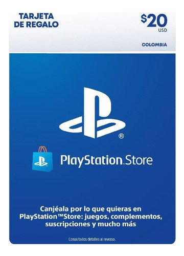 Psn Card Tarjeta $20 Playstation Colombia Ps5 Ps4 Prepago
