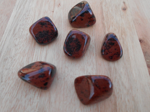 Piedra Obsidiana Mahogamy Caoba Marrón Cafe Rolada