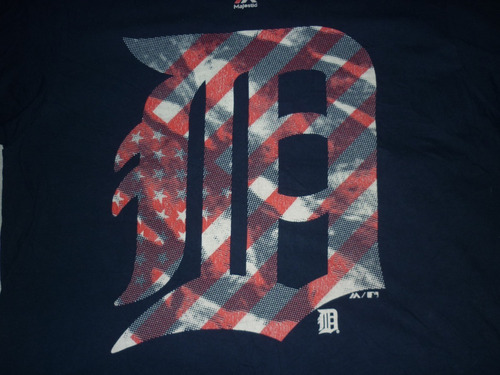 Imagen 2 de 4 de E Remera Majestic Detroit Tigers Big Logo Talle L Art 29667