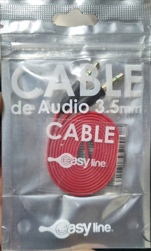 Cable De Audio 3.5mm Negro/rojo 1m