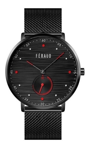 Reloj Féraud Hombre Malla Acero Tejido Todo Negro F5523 Gbkr