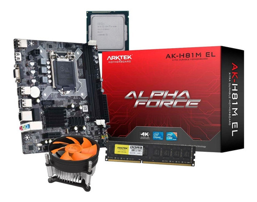 Imagen 1 de 5 de Tarjeta Madre H81mhv3 Core I5 4590 8gb Ram Fan Cooler 4° Gen