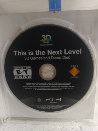 Cd Playstation 3 This Is The Next Level Games And Demo Disc (Usado)
