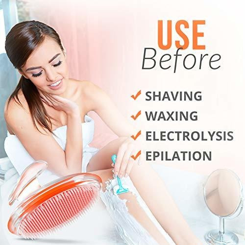 Cepillo Exfoliante Facial Y Corporal Cerdas Silicona Naranja