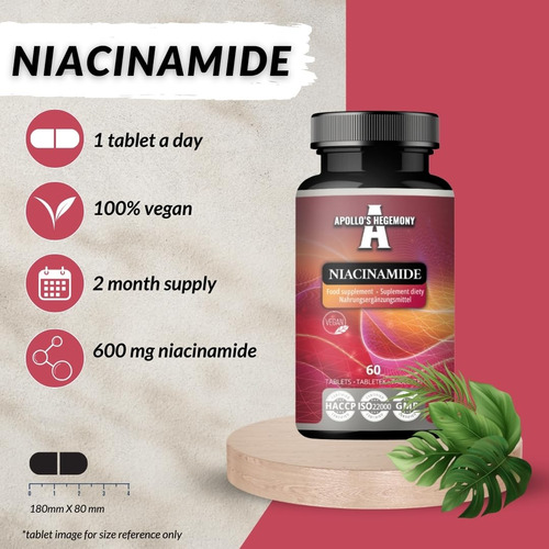 Apollo's Hegemony Niacinamida 500mg 60 Tabletas Veganas