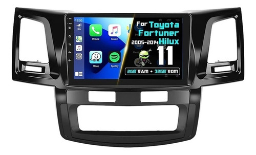 Estéreo Para Toyota Fortuner Hilux 2005-2014 Carplay 2+32g