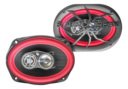 Soundstream Bocina 6x9 Pulgadas Full Range 4 Vías Color Rojo Rojo