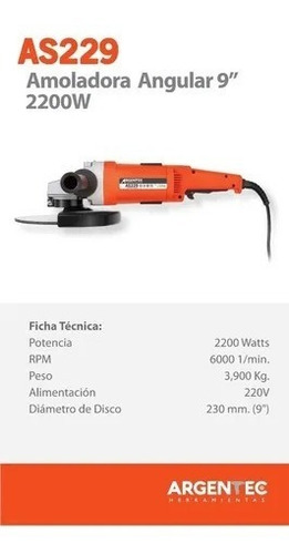 Argentec AS229 - Naranja/Negro - 220V