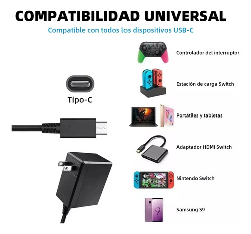 Cargador Para Nintendo Switch/ Ac Adapter