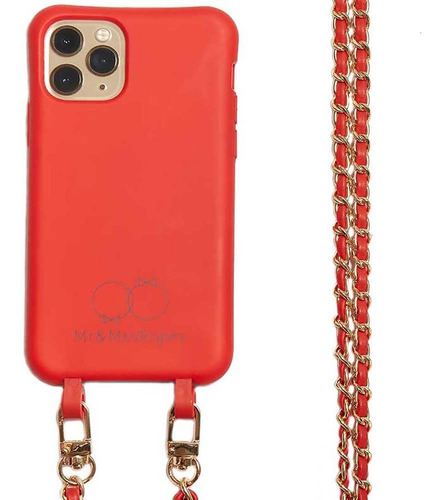 . Funda Mrsropes Para iPhone 12 Y 12 Pro Roja Gala Colgante