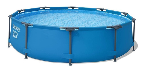 Piscina estructural redonda Bestway 56408 con capacidad de 4678 litros de 305cm de diámetro azul diseño mosaico