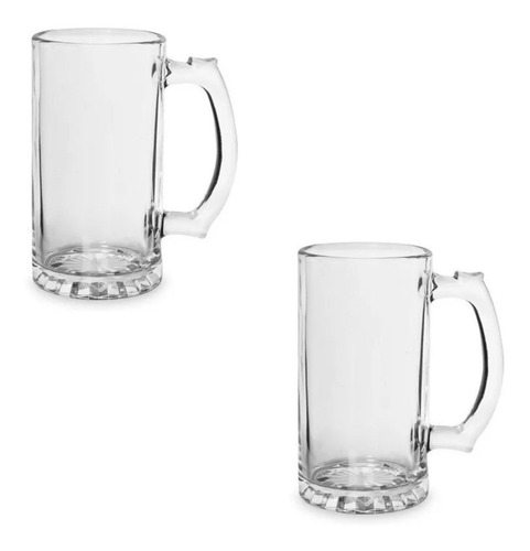 Imagem 3 de 7 de Kit 6 Canecas Chopp 500ml Lisa Vidro Lotusglass Chopperia