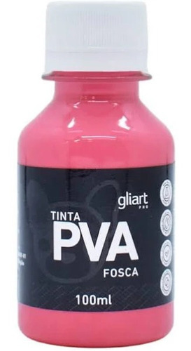 Tinta Pva Fosca Gliart 100ml Cor Rosa Escuro