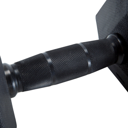 Mancuerna Hexagonal 10 Kg Musculación Cross Fitness Corength Color Negro