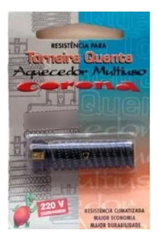 Resistência Torneira Quente/aquecedor Multiuso Corona 220v Cor Preto