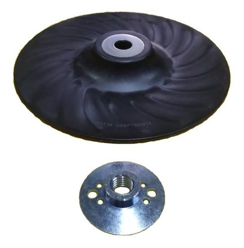 Soporte de disco de papel de lija para lijadora de 7 pulgadas + Dewalt Flange, color negro