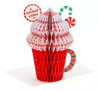 Paper Wonder Displayable Pop Up Honeycomb Christmas Car...